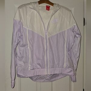 Nike Women's Lavender and White Windbreaker Jacket